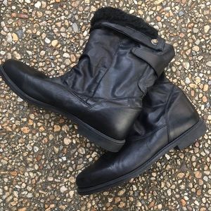 Shearling lined Bastien Canada leather boots 12B